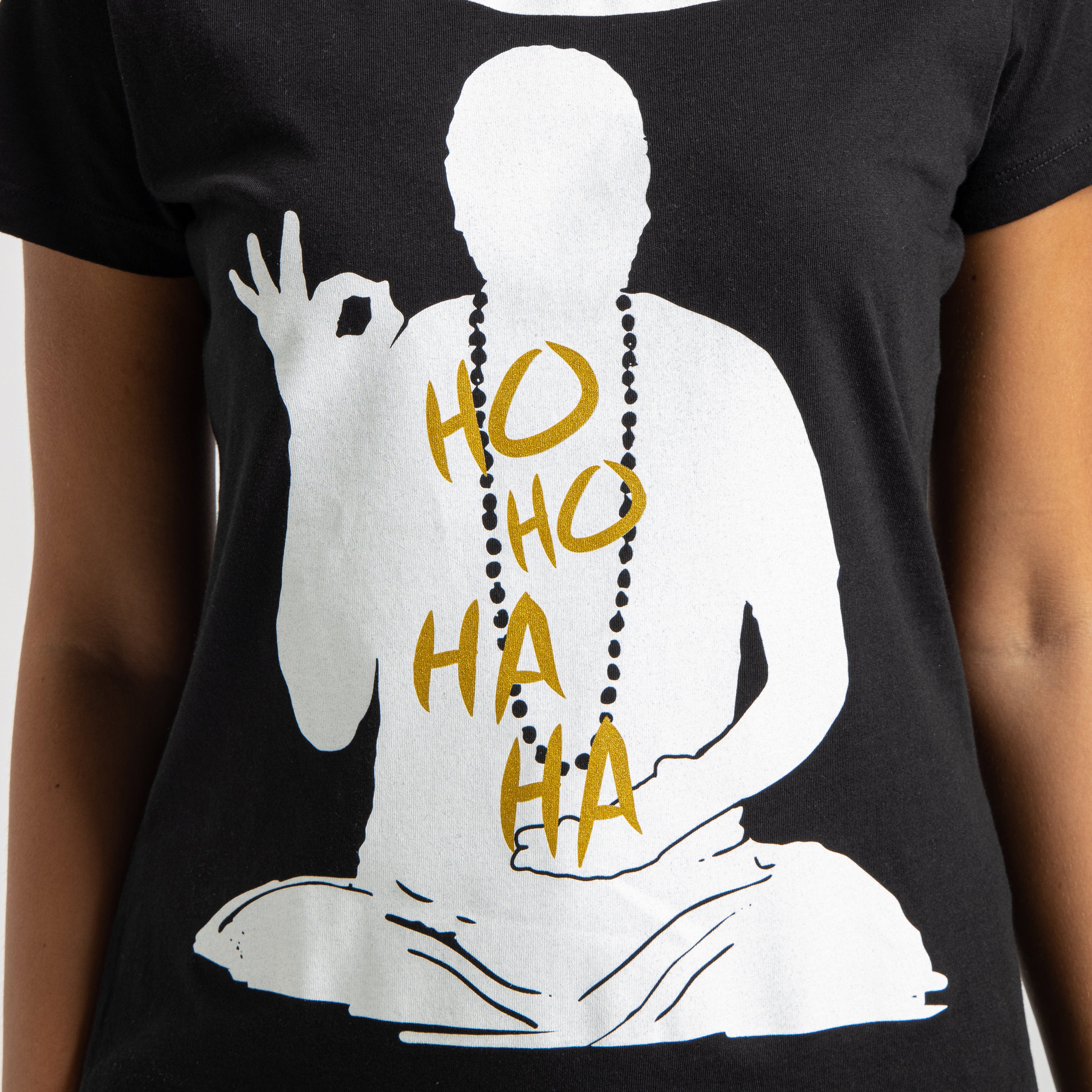 T-shirt Donna Nera Mantra della Felicità