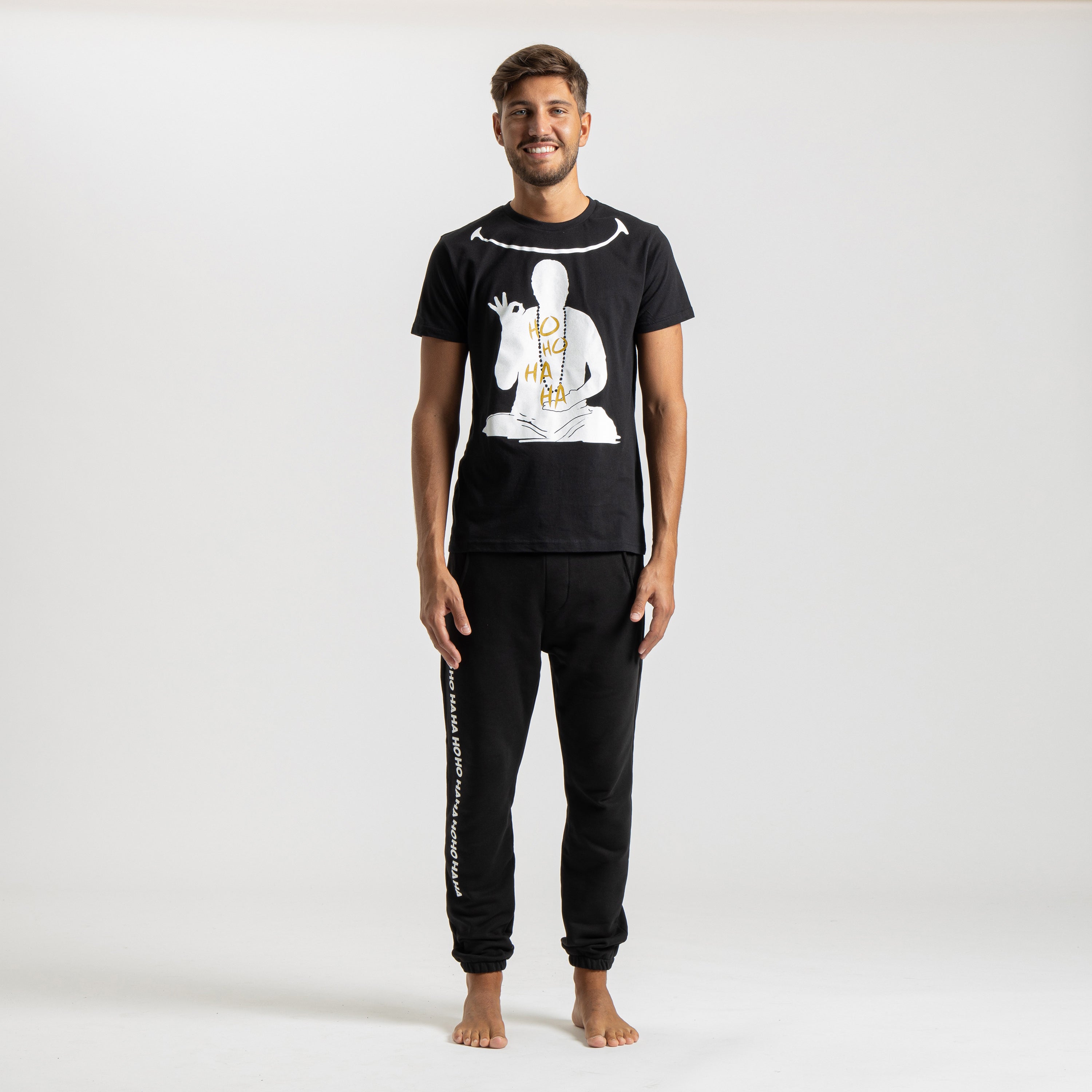 T-shirt Uomo Nera Mantra della Felicità