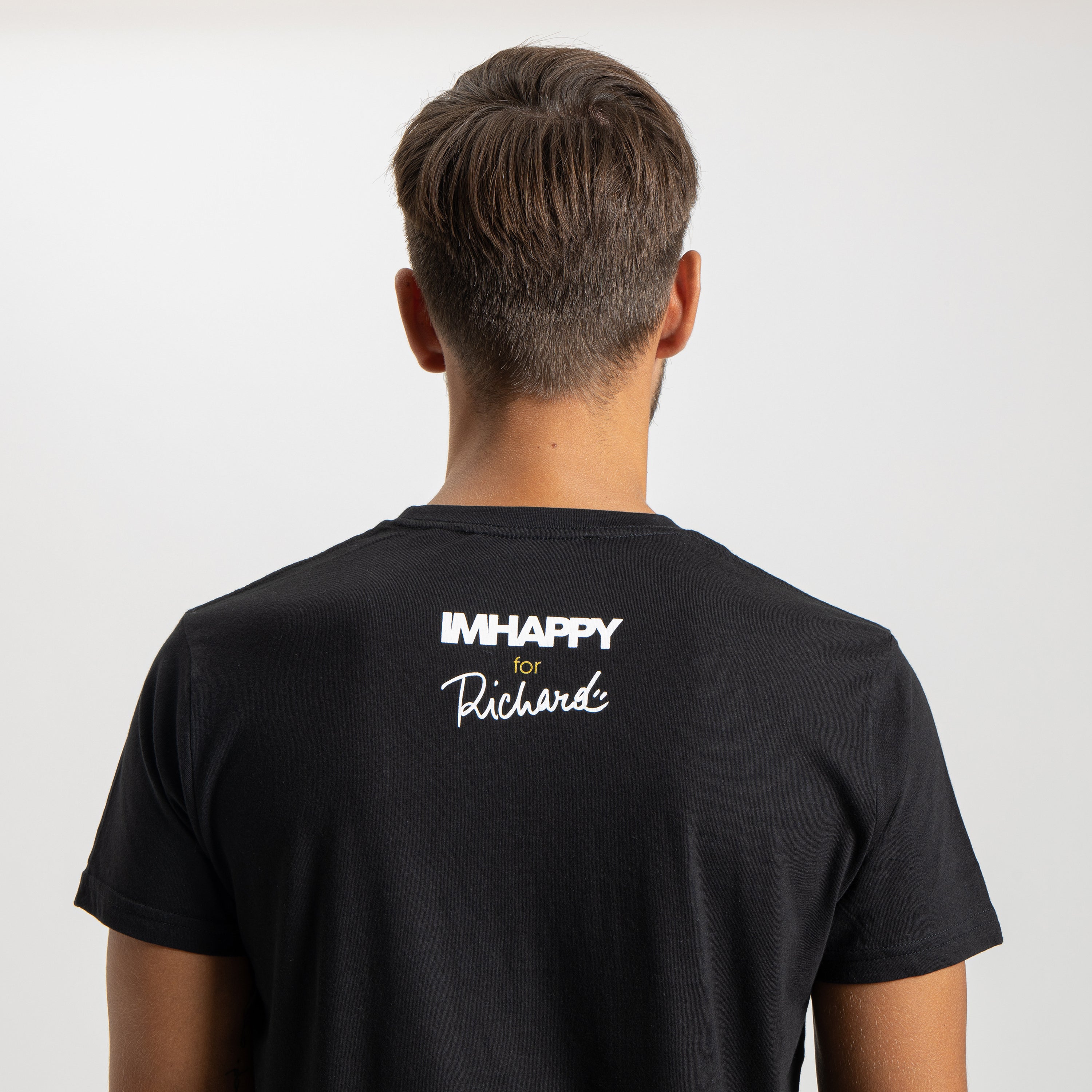 T-shirt Uomo Nera Mantra della Felicità