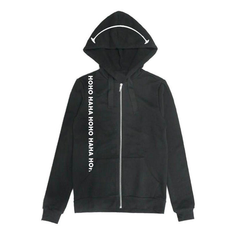 Felpa Donna Nera con cappuccio Mantra della Felicità