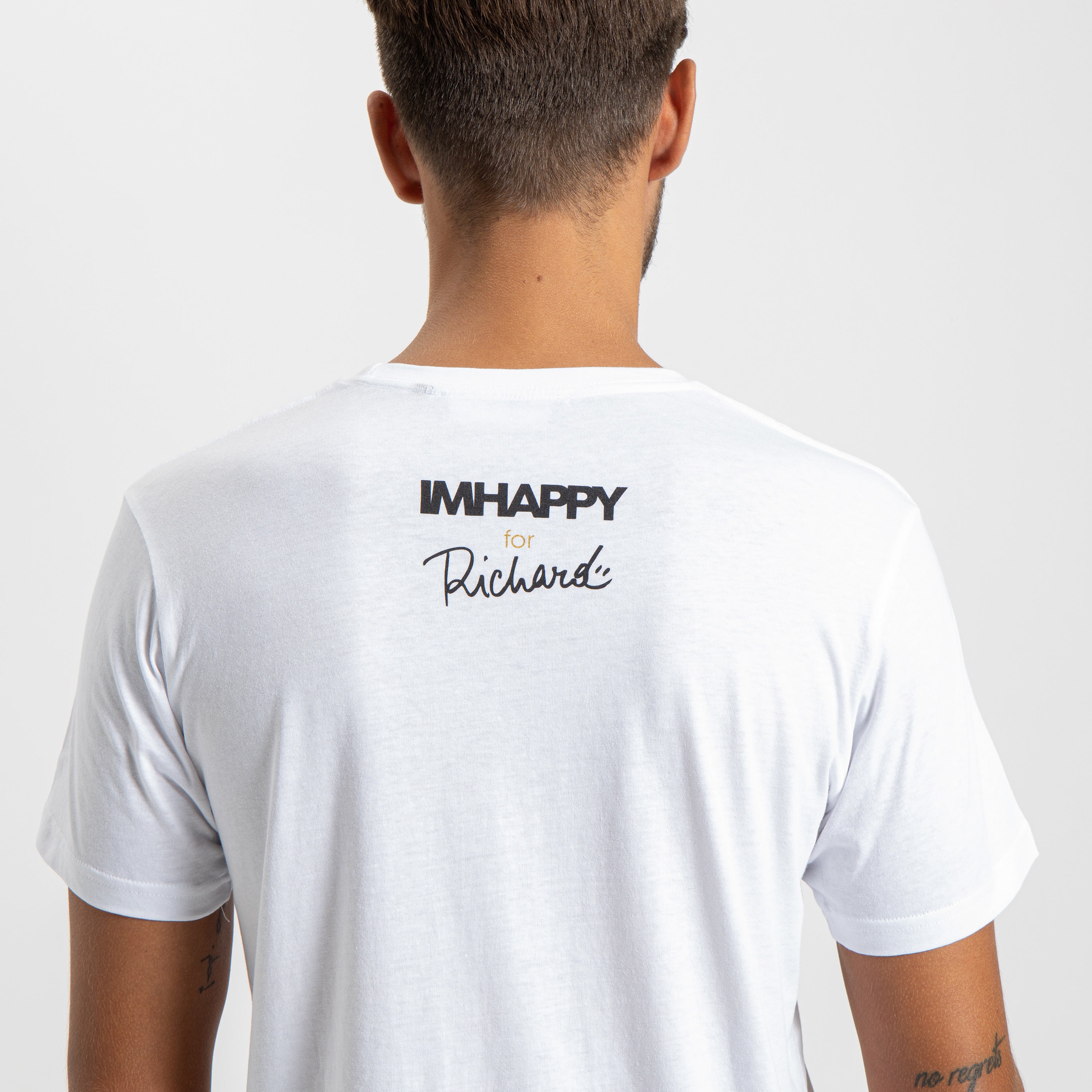 T-shirt Uomo Bianca Mantra della Felicità