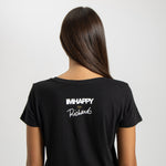 T-shirt Donna Nera Mantra della Felicità