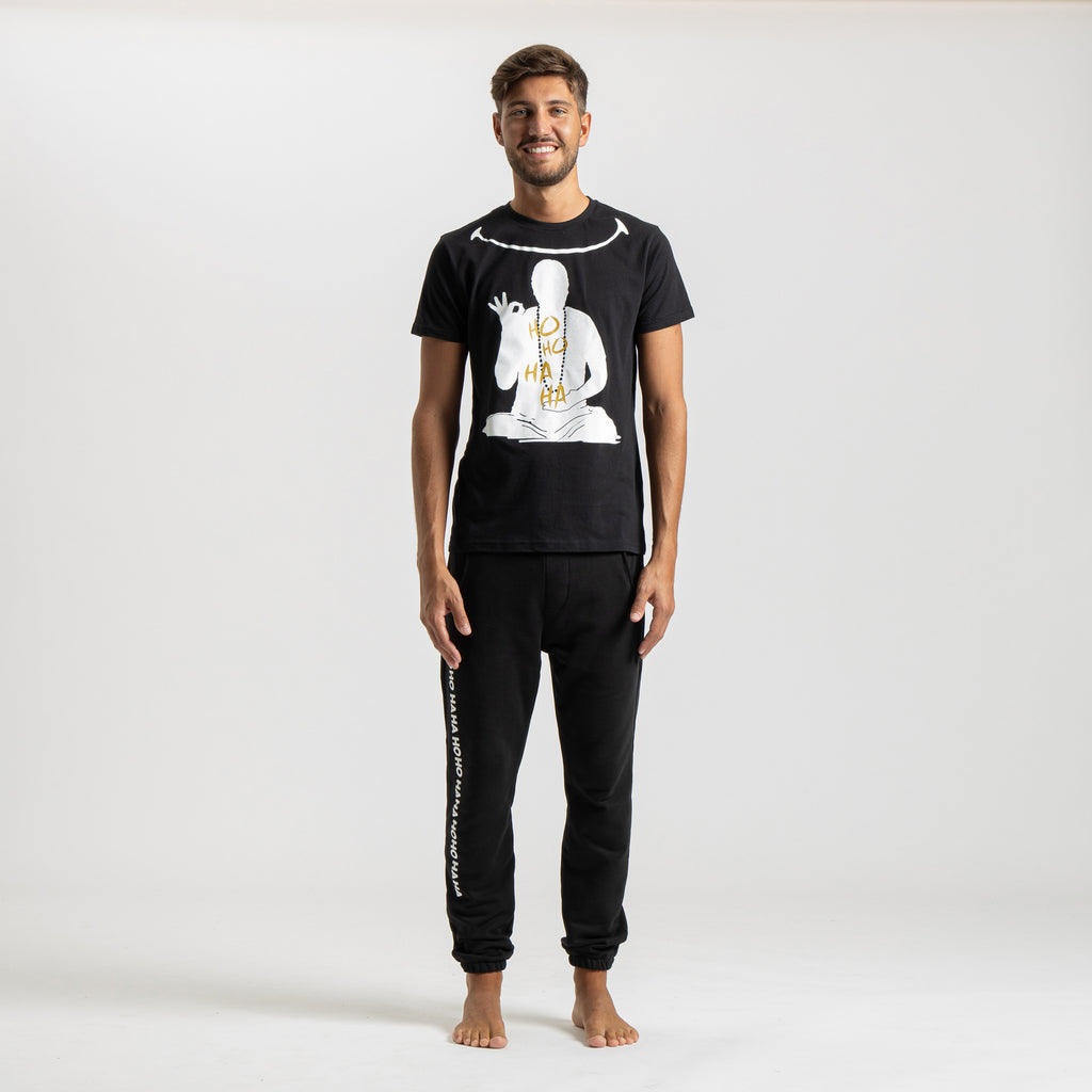 T-shirt Uomo Nera Mantra della Felicità