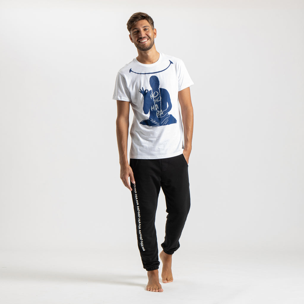 T-shirt uomo logo Blu Mantra della Felicità
