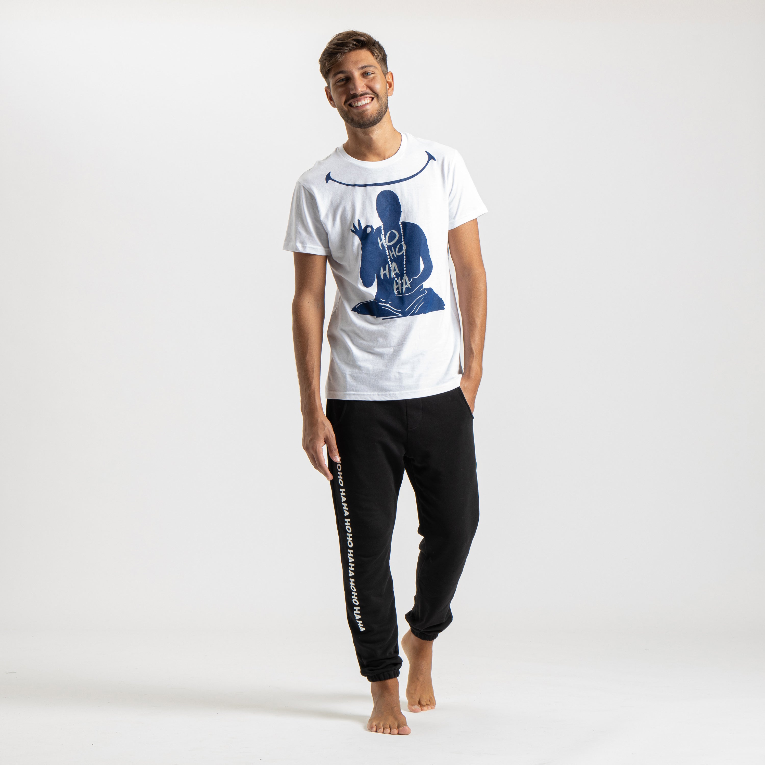 T-shirt uomo logo Blu Mantra della Felicità