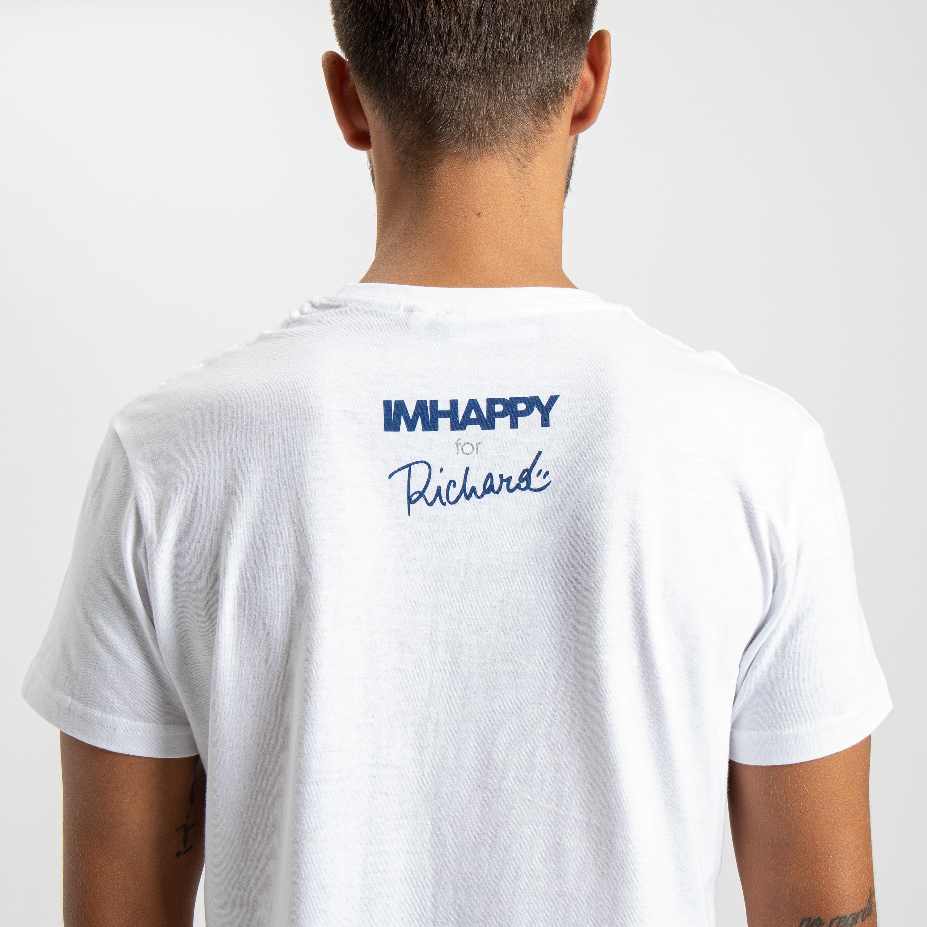 T-shirt uomo logo Blu Mantra della Felicità