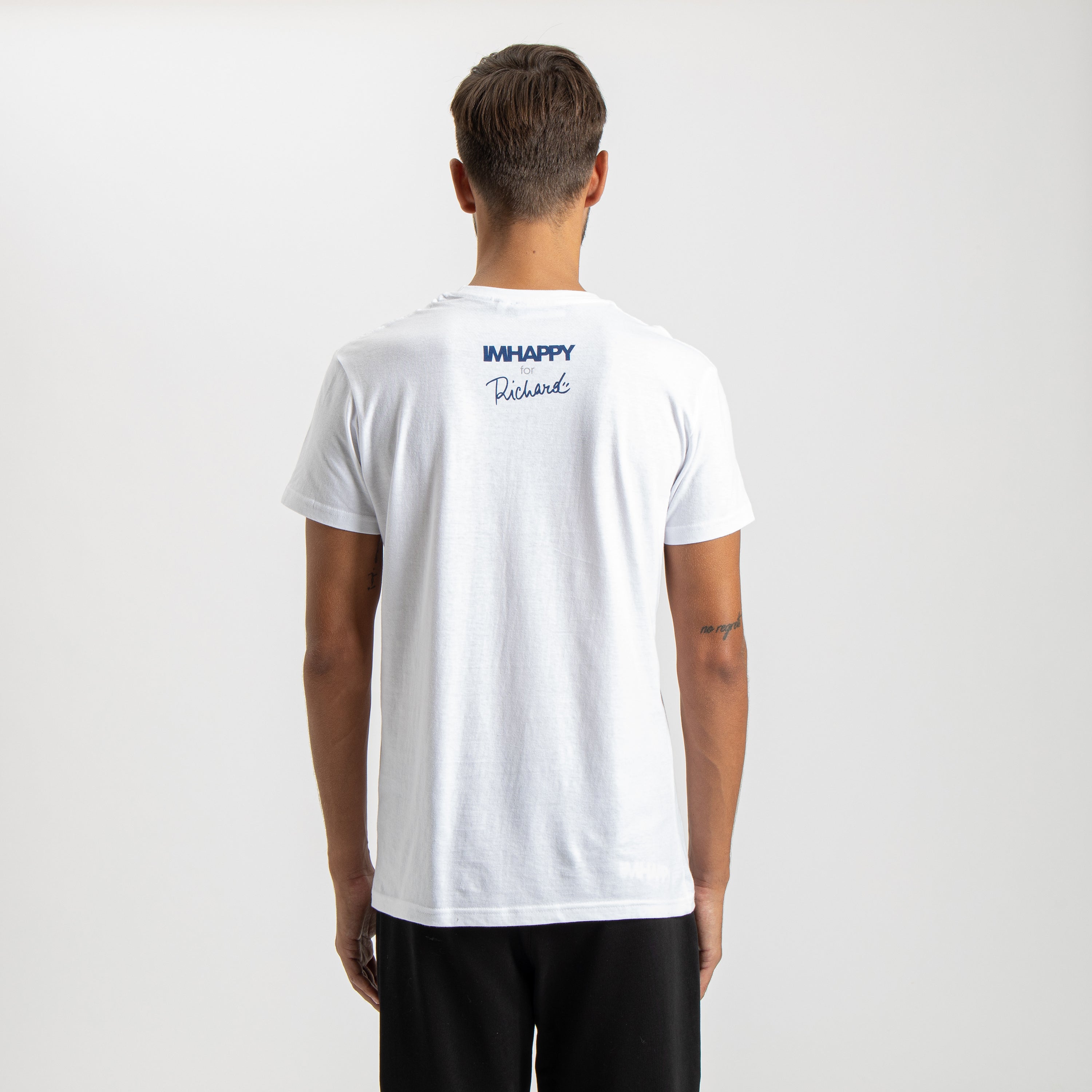 T-shirt uomo logo Blu Mantra della Felicità
