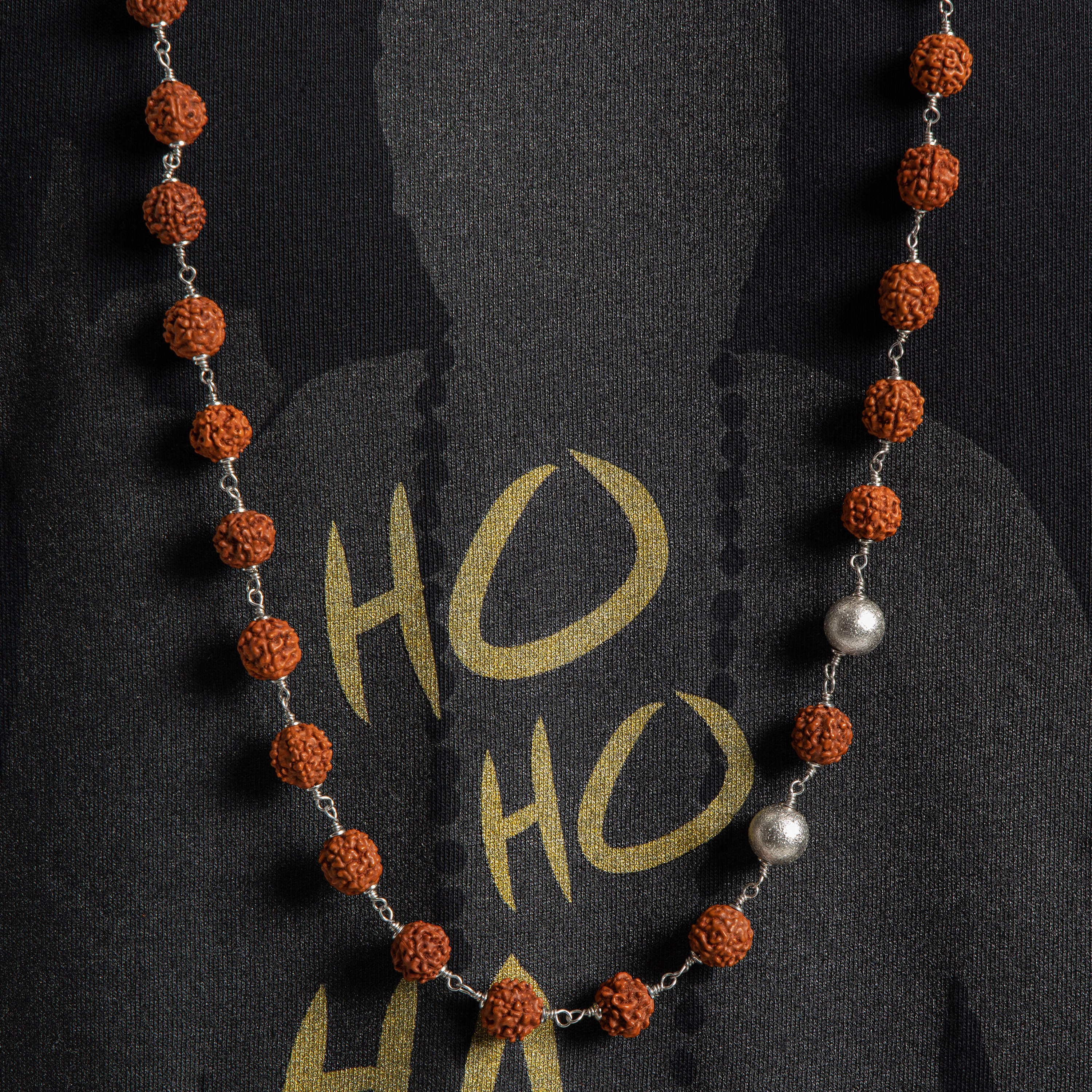 Mala di Rudraksha e argento