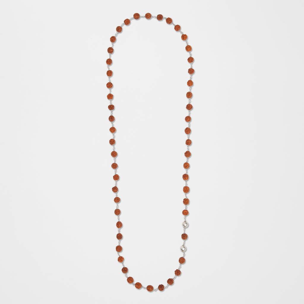 Mala di Rudraksha e argento