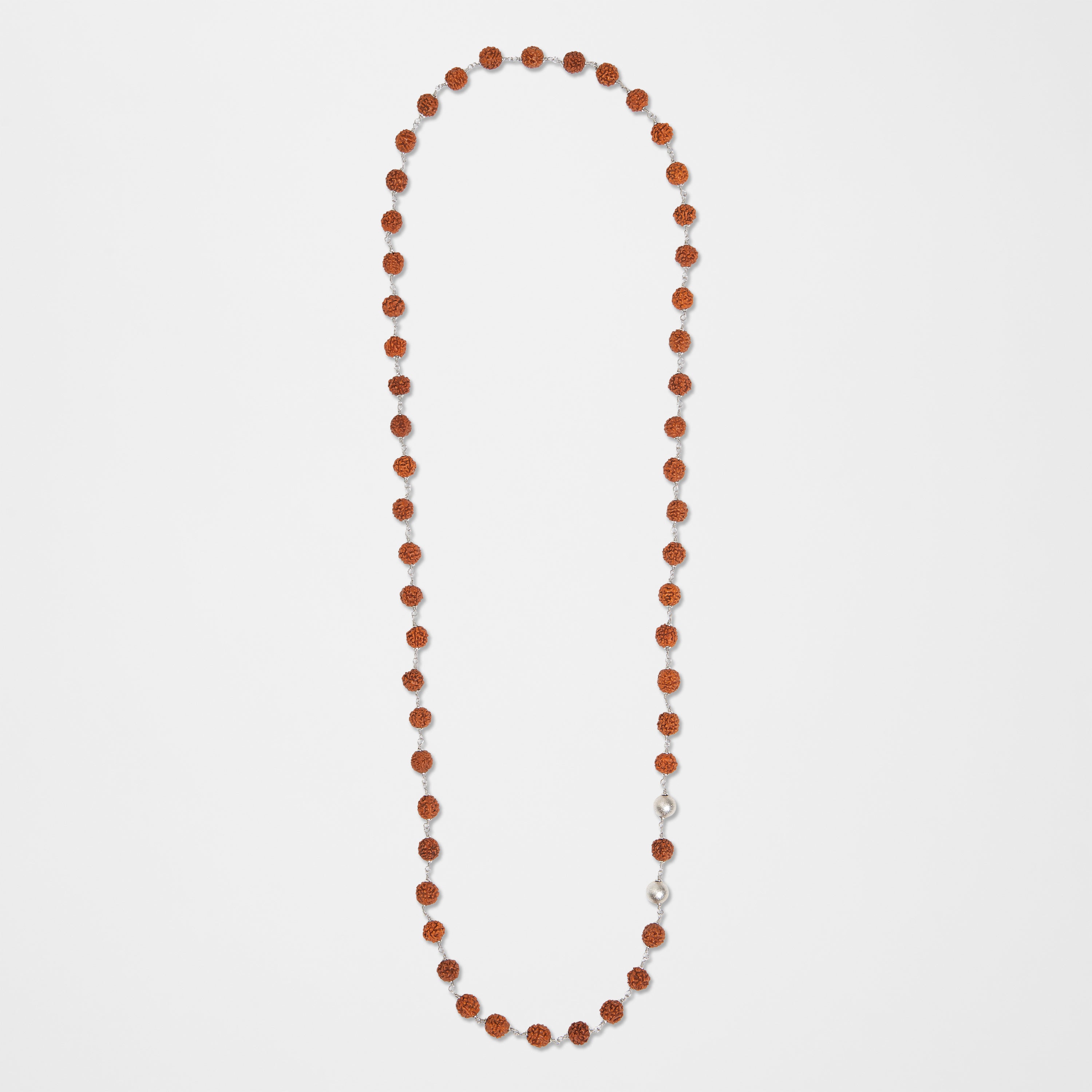 Mala di Rudraksha e argento