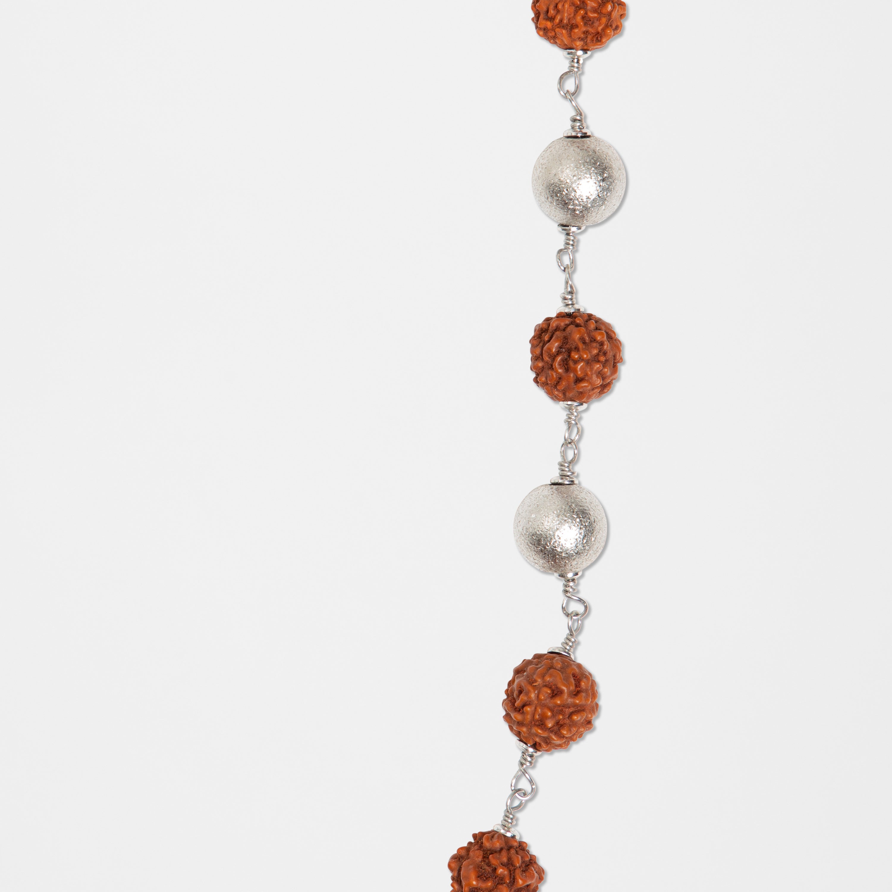 Mala di Rudraksha e argento