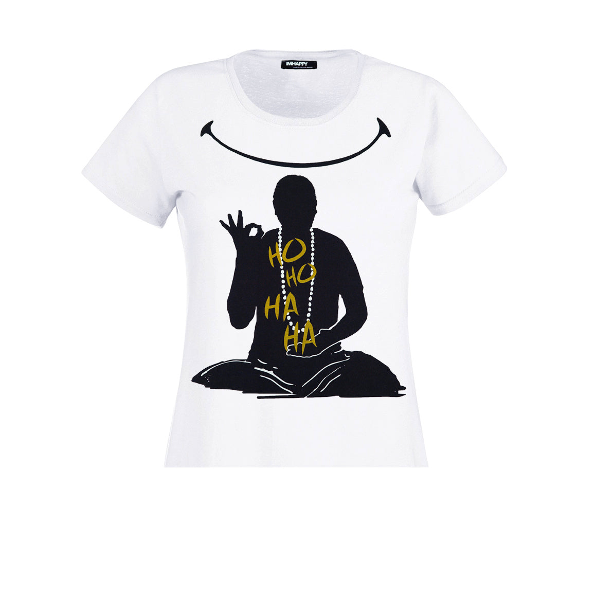 T-shirt Donna Bianca Mantra della Felicità