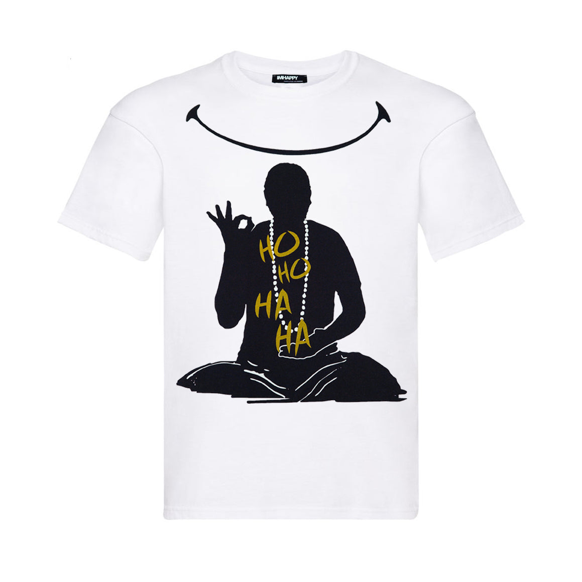 T-shirt Uomo Bianca Mantra della Felicità